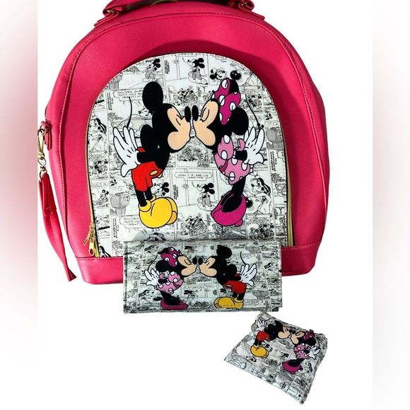 NWOT Mickey & Minnie Mouse Backpack Cross Body Bag /Wallet Sets